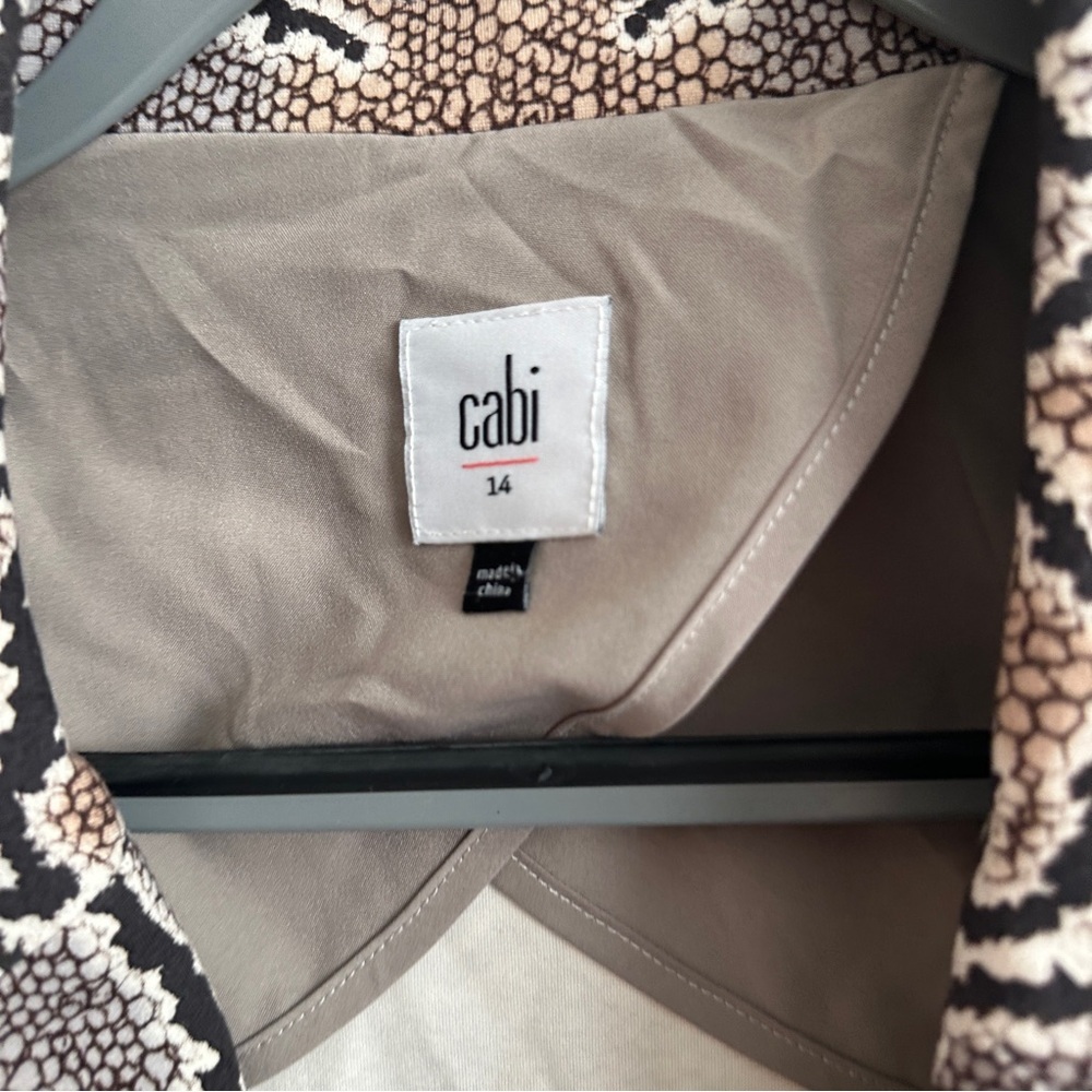 CAbi Tan Snake Pattern Double Breasted Stretch Blazer 14 - Picture 3 of 14